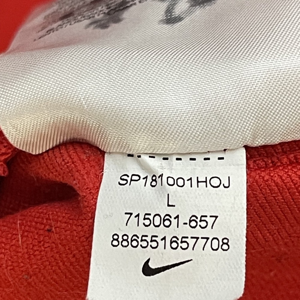 Utah Tech Baseball Pull Over Nike Shirt Mens Sz L Red Short Sleeve - Picture 13 of 14